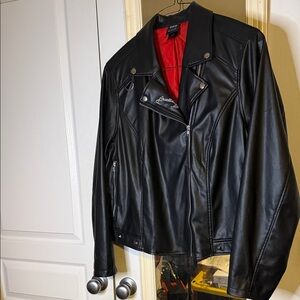 DISNEY Her Universe Black Jacket with Red Interior